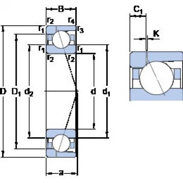 Bantalan 7014 ACD/P4AH1 SKF