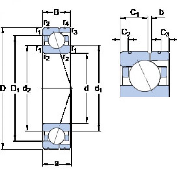 Bantalan 7024 CD/P4AL SKF #1 image