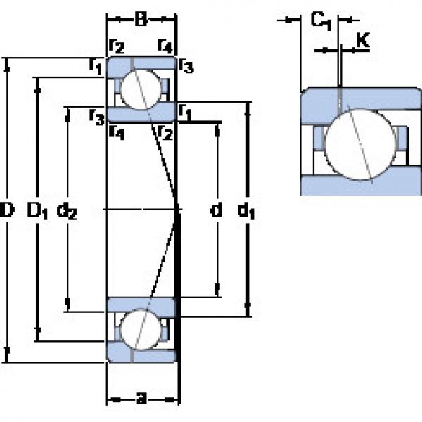 Bantalan 71908 CE/HCP4AH1 SKF #1 image