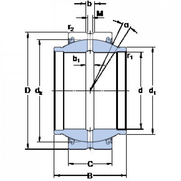 Bantalan GEZM 200 ES-2LS SKF #1 image